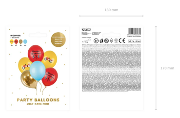 Preview: Latexballons - SET: Rennauto - je ø 30cm